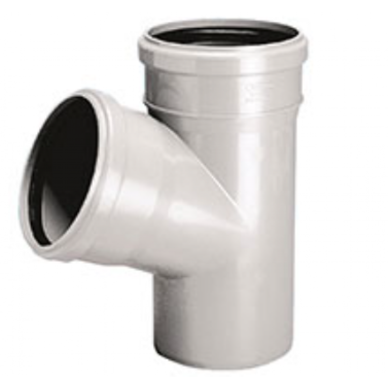 Wavin Trójnik PVC-U, PP/HT 75x75/67 popiel sanitarny Kod 3043721