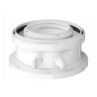 Junkers adapter do kotłów Bosch Cerapur 60/100 prosty z króćcami pomiarowymi biały, PP kod 7738112636