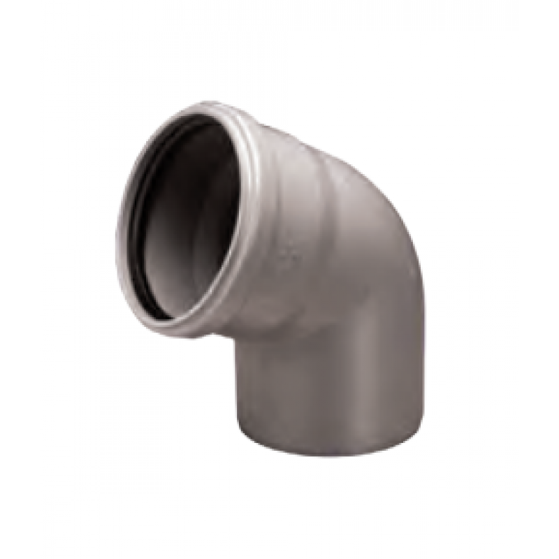 Wavin Kolano PVC-U, PP/HT 50x50/67 popiel sanitarny Kod 3041479