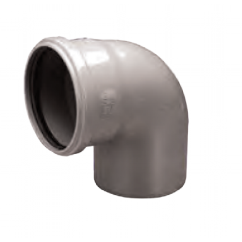 Wavin Kolano PVC-U, PP/HT 75x75/88 popiel sanitarny Kod 3033770