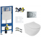 Geberit Duofix Sigma Zestaw stelaż podtynkowy do WC z przyciskiem Sigma 01 chrom błyszczący + miska wisząca WC z deską Kod S014