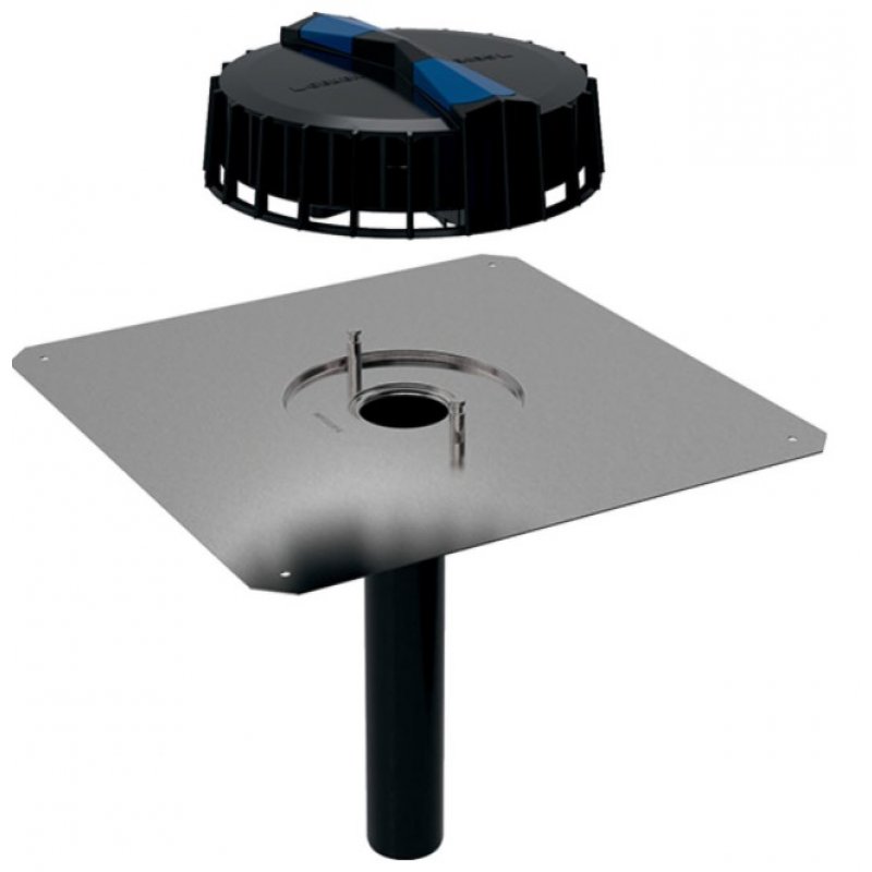 Geberit Pluvia Wpust dachowy, d56, kołnierz przyłączeniowy, do rynien zbiorczych Kod: 359.111.00.1