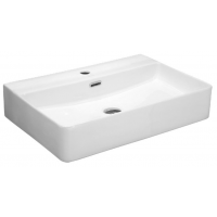 Lavita Nova Altaya SLIM umywalka nablatowa 60 cm, z otworem, z przelewem, prostokątna KOD 5908211479729