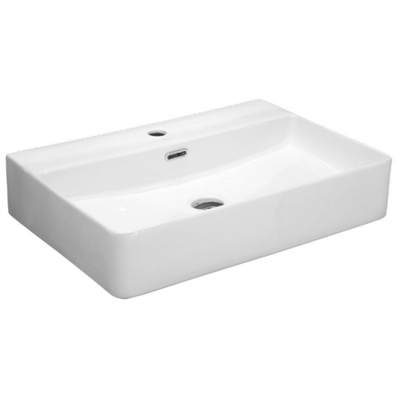 Lavita Nova Altaya SLIM umywalka nablatowa 60 cm, z otworem, z przelewem, prostokątna KOD 5908211479729