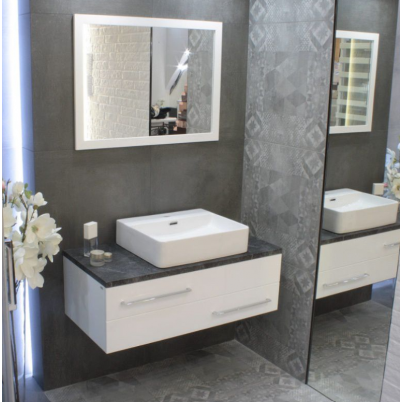 Lavita Nova Altaya SLIM umywalka nablatowa 60 cm, z otworem, z przelewem, prostokątna KOD 5908211479729