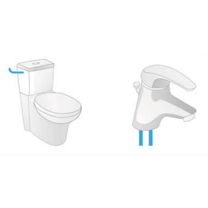 TUCAI TAQ GRIF Wąż do wody nierdzewny H1/2-M10x1, długość 60 cm, długa końcówka KOD 4805 