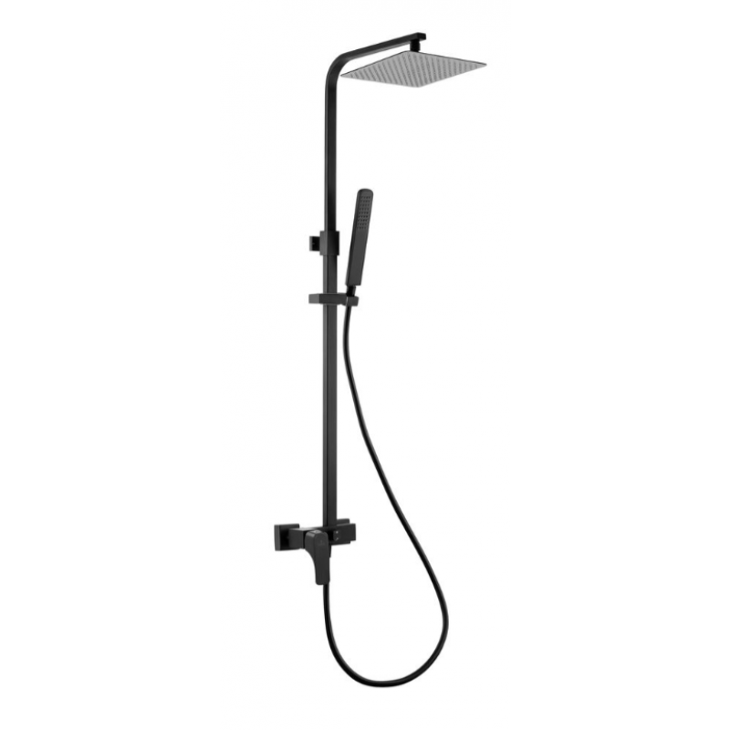 Deante Hiacynt Nero Deszczownia z baterią mieszaczową, NERO - czarny matowy kod: NAC_N1QM