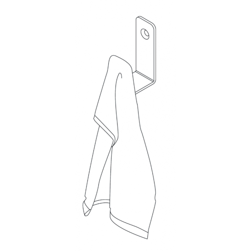 Deante Mokko Haczyk pojedynczy, NERO - czarny matowy Kod ADM_N111 