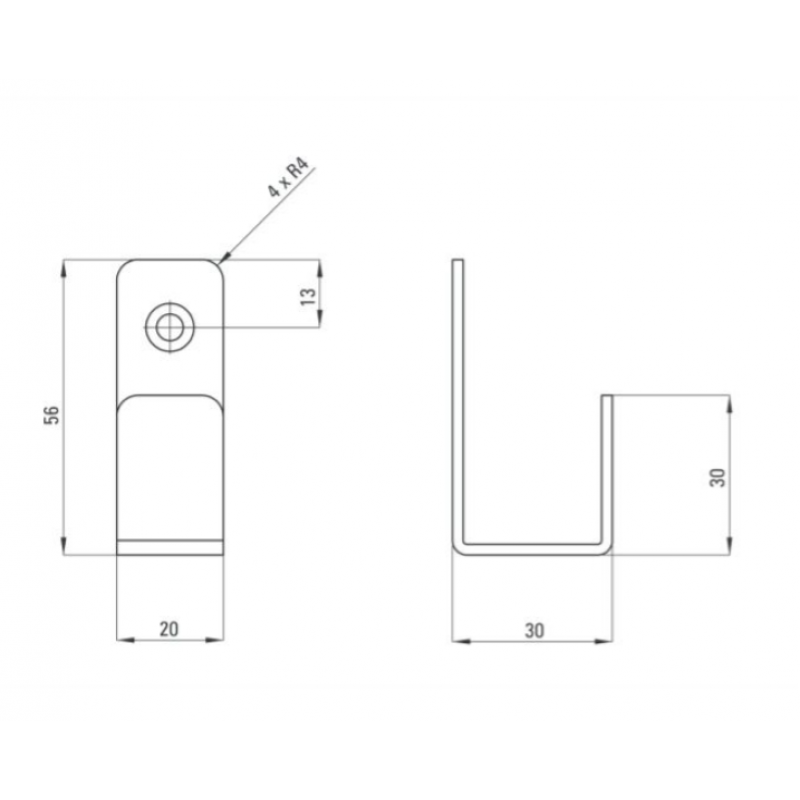 Deante Mokko Haczyk pojedynczy, NERO - czarny matowy Kod ADM_N111 