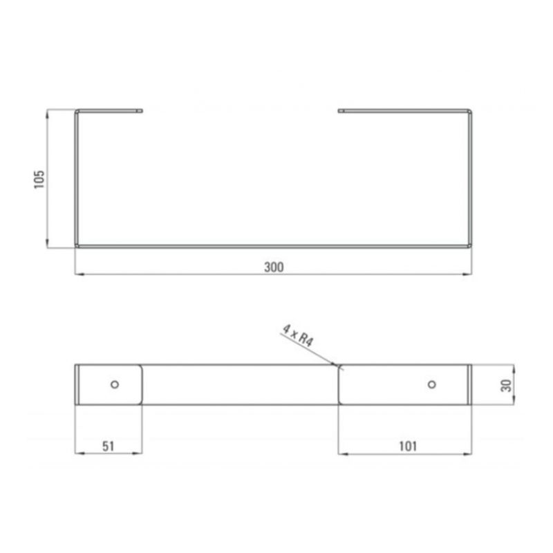Deante Mokko Wieszak na ręcznik ścienny 30 cm Kod ADM_N611 