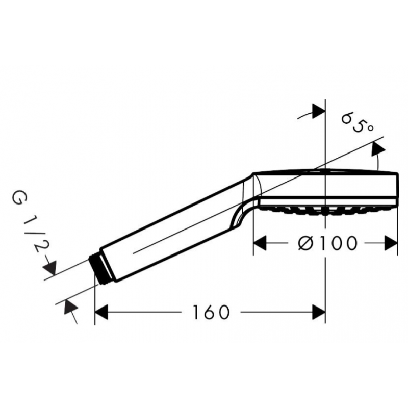 Hansgrohe Crometta 1jet Słuchawka prysznicowa EcoSmart 9 l/min, biały/chrom Kod 26333400 