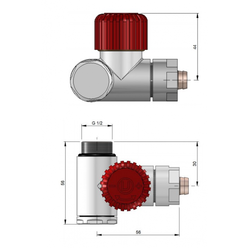 Vario Term Integra All In One Zestaw grzejnikowy prawy ze złączkami na pex, kolor chrom kod AIGS0202CFK/P(PEX) 
