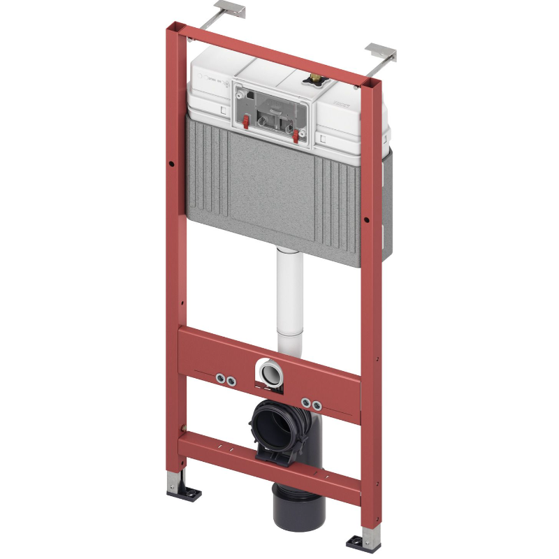 TECEbase Zestaw - stelaż podtynkowy, spłuczka Base z przyciskiem czarny połysk, miska LAVITA RIM+ SOFI SLIM biała z deską wolonoopadającą białą kod S004 