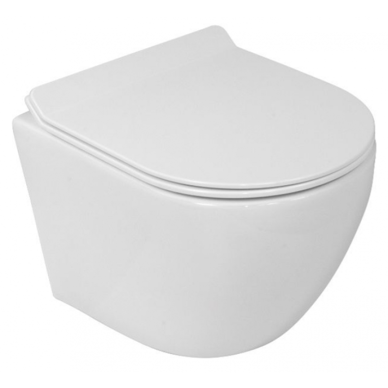 TECEbase Zestaw - stelaż podtynkowy, spłuczka Base z przyciskiem czarny połysk, miska LAVITA RIM+ SOFI SLIM biała z deską wolonoopadającą białą kod S004 