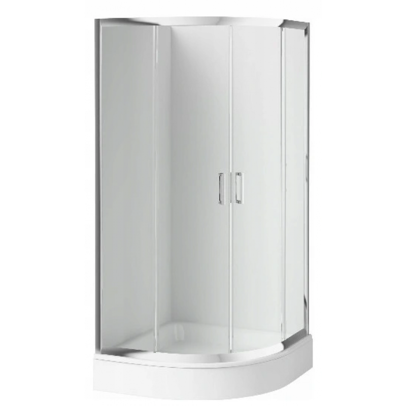 Onnline Kabina prysznicowa, półokrągła 80x185, profil chrom, r 55, szkło transparentne KOD KYO_052K