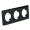 Onnline BETA Ramka potrójna, szklana, okrągłe otwory montażowe, czarna KOD BET1003GB