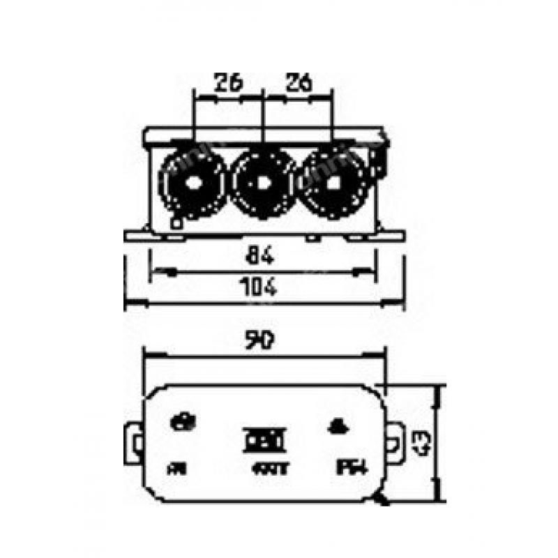 OBO Bettermann Puszka natynkowa, IP55, 90X43X42 mm, szara KOD 2000001 