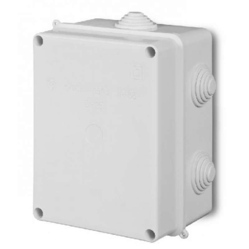 Elektro Plast Nasielsk EP-Lux Puszka natynkowa, hermetyczna, rozgałęźna, IP55, z wkładem 4x16, 157x118x94 mm, biała KOD 0228-00