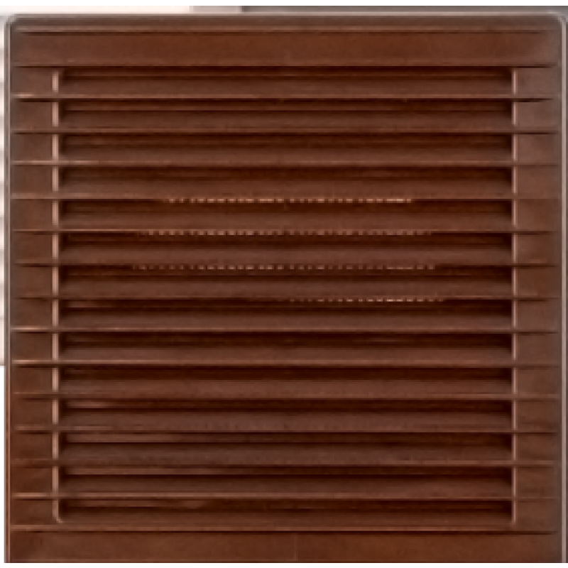 Airroxy Kratka wentylacyjna nadtynkowa skośna z siatką, 170x170mm, średnica 100, brąz kod: 02-255