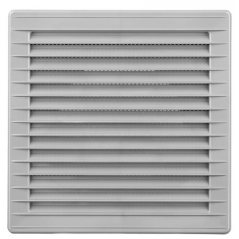 Airroxy Kratka wentylacyjna nadtynkowa skośna z siatką, 170x170mm, średnica 125, szary kod: 02-250