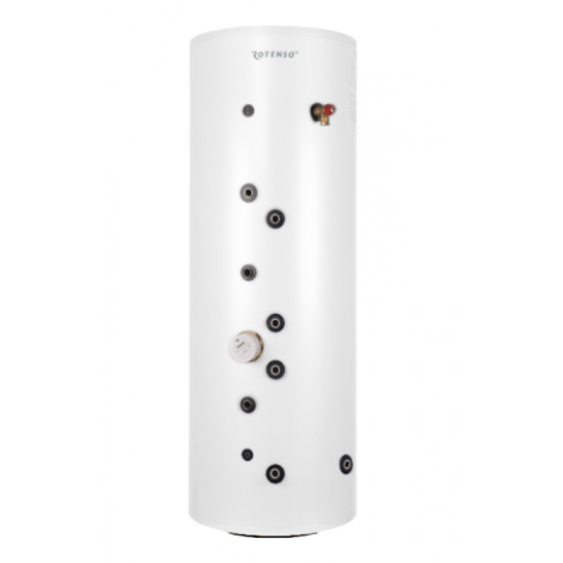 Rotenso Aquami Thermos Dual Inox Zbiornik CWU ze stali nierdzewnej z 2 wężownicami, 400L, biały Kod AQT400IX2 R13