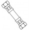 Inox AVF DN25 Wąż do wody w ze stali nierdzewnej, 001/25/80 cm W 1cal x W 1cal Kod: W8025