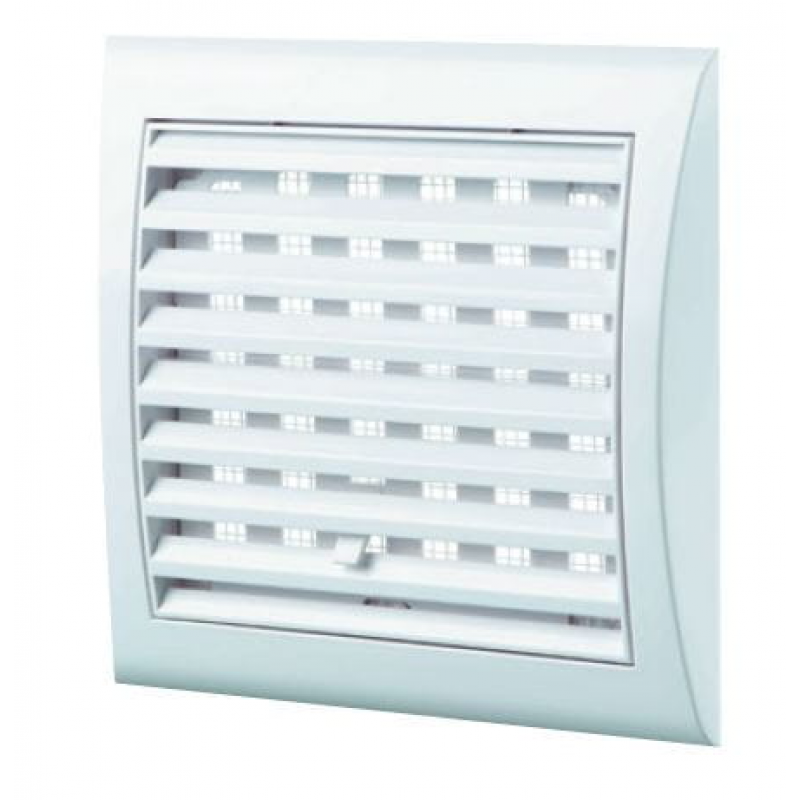 Vents Kratka wentylacyjna z siatką i regulowana żaluzją, 154x150mm, biały kod: MW103R