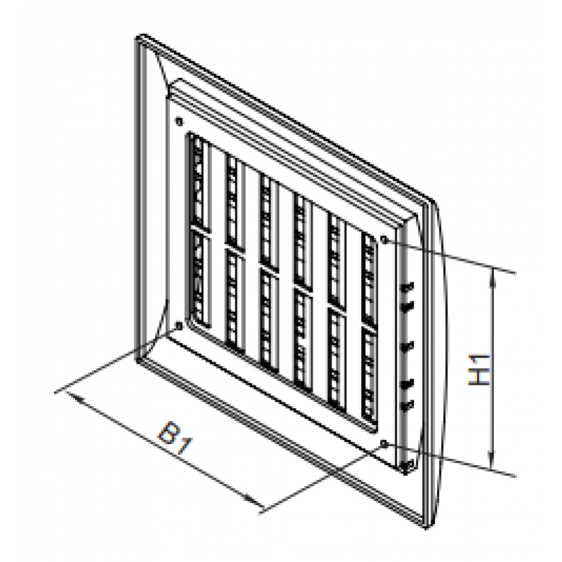 Vents Kratka wentylacyjna z siatką i regulowana żaluzją, 154x150mm, biały kod: MW103R 