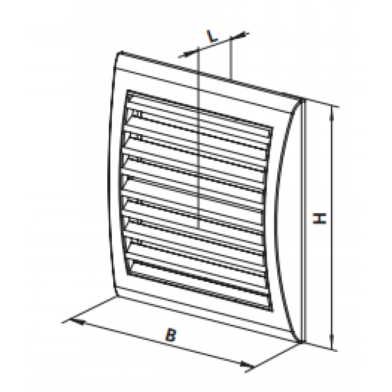 Vents Kratka wentylacyjna z siatką i regulowana żaluzją, 154x150mm, biały kod: MW103R 