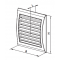 Vents Kratka wentylacyjna z siatką i regulowana żaluzją, 154x150mm, biały kod: MW103R 