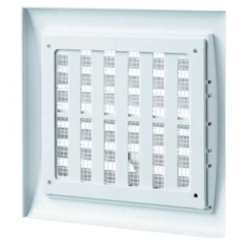 Vents Kratka wentylacyjna z siatką i regulowana żaluzją, 154x150mm, biały kod: MW103R 