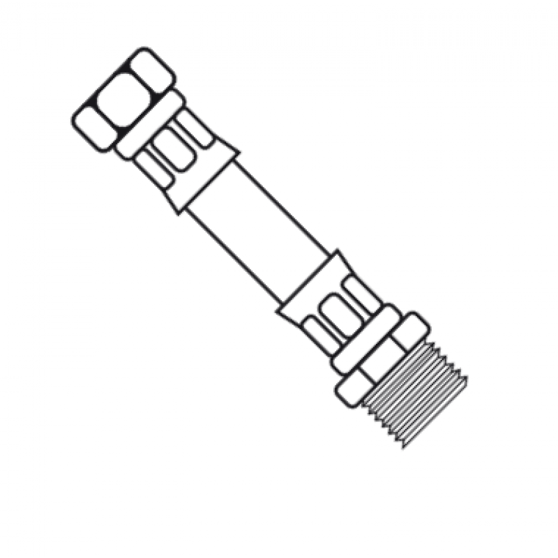 Inox AVF DN25 Wąż do wody w ze stali nierdzewnej, 002/25/90 cm W 1cal x Z 1cal KOD W9025W