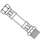 Inox AVF DN19 Wąż do wody w ze stali nierdzewnej, 002/19/80 cm W 3/4 cala x Z 3/4 cala Kod: W8020W