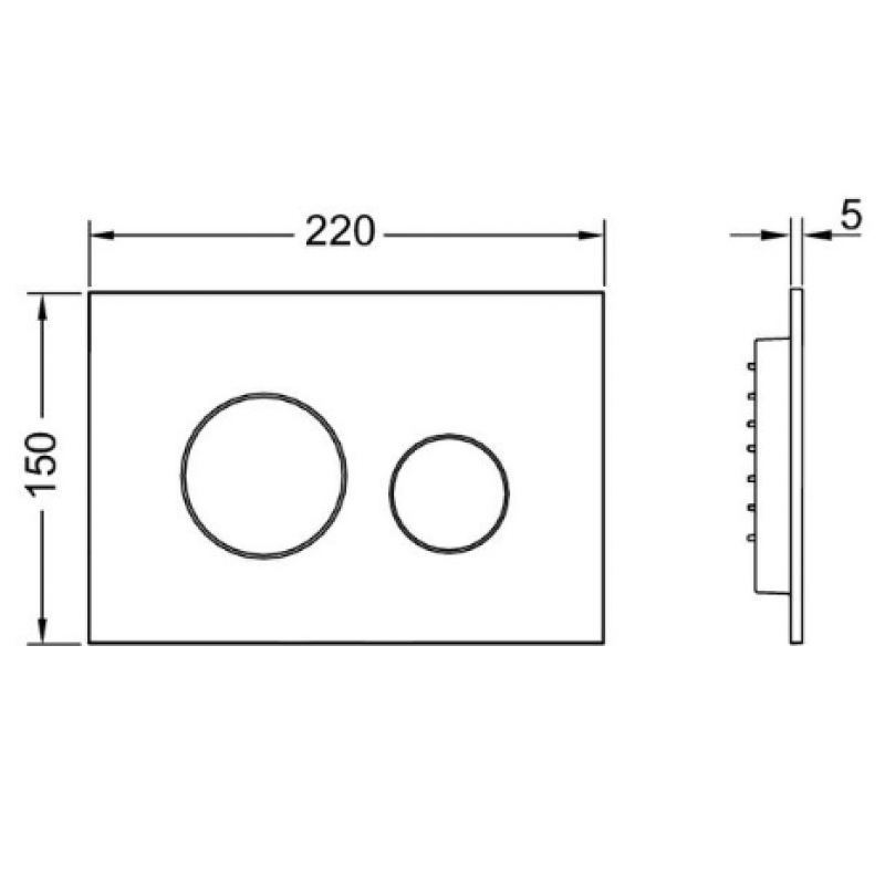 TECEloop - przycisk, kolor chrom matowy, tworzywo kod 9240922 