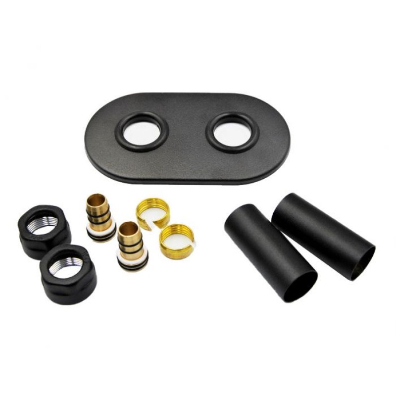 Vario Term Zestaw maskujący, rozeta podwójna, 3/4 PEX, czarny strukturalny Kod: ZMR2P16X3/414