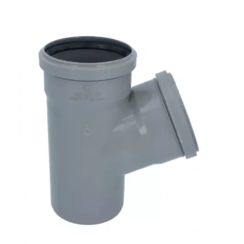 Certus Trójnik równoprzelotowy PP 75x75/45 st, szary Kod C144075S