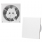 AIRROXY dRim Wentylator domowy ścienno-sufitowy fi 125 łożysko kulkowe, wyłącznik czasowy ze szklanym panelem biały mat Kod 0260