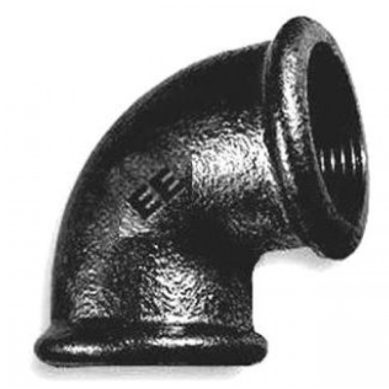 Zawiercie A1 Kolanko W-W, czarne, 90st, 1/2 Kod 5907791601605