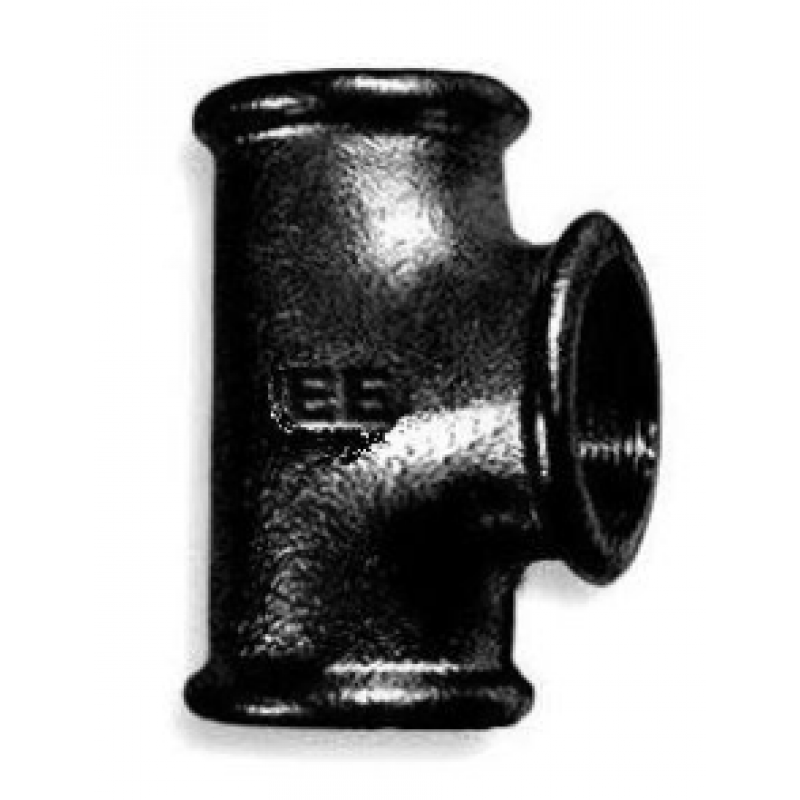 Zawiercie B1 Trójnik nakrętny zwężkowy, czarny, 3/4x1/2x3/4 Kod 5907791604606