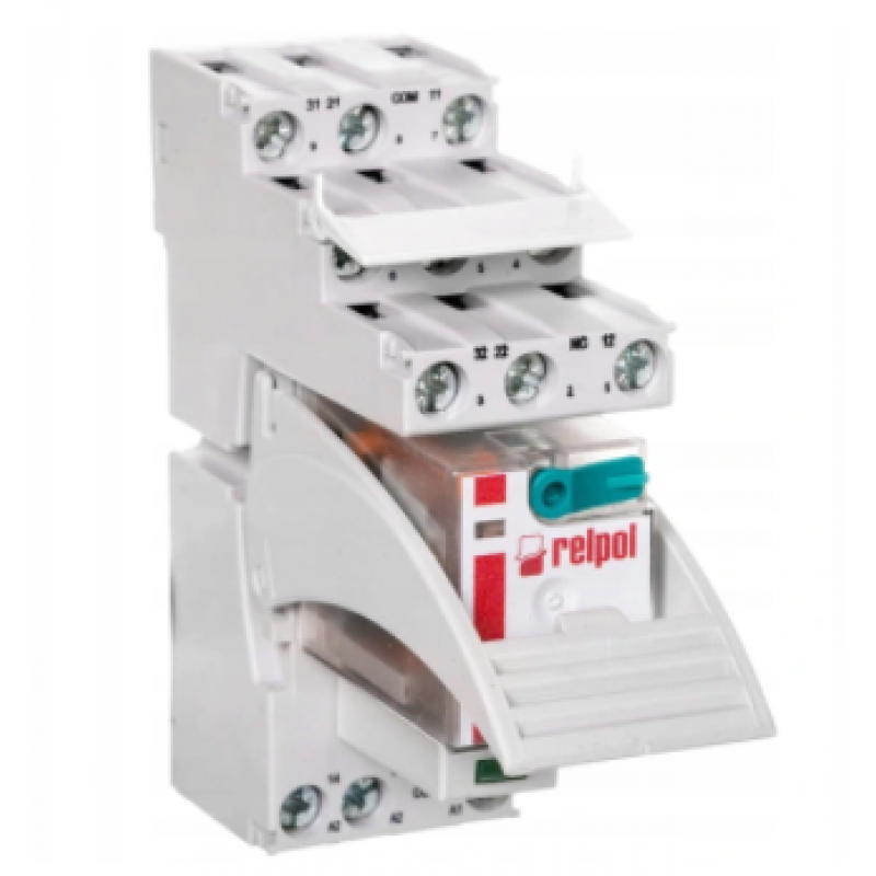 RELPOL Przekaźnik interfejsowy PIR3-024DC-00LD z gniazdem GZM3 Kod 854788 