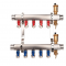 VALVEX K2-9 BASE INOX Zespół rozdzielaczy K2 mini G1-G1/2, 9 obiegów Kod 6084070