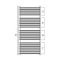 Gorgiel Grzejnik pionowy łazienkowy AE 91/44, 910x440mm, 390W Kod 10111194601101 