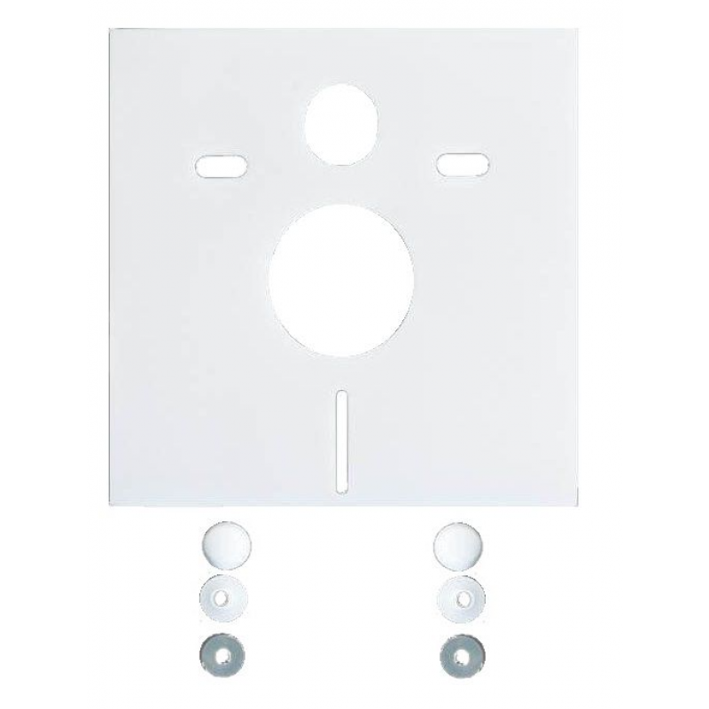 Geberit Duofix Zestaw stelaż podtynkowy do WC + miska wisząca WC LAVITA RIM+ SOFI SLIM z deską sedesową wolnoopadającą duroplast + zestaw wsporników dystansowych Kod S051 