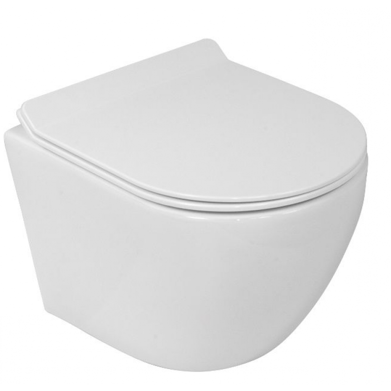 Geberit Duofix Zestaw stelaż podtynkowy do WC + miska wisząca WC LAVITA RIM+ SOFI SLIM z deską sedesową wolnoopadającą duroplast + zestaw wsporników dystansowych Kod S051 