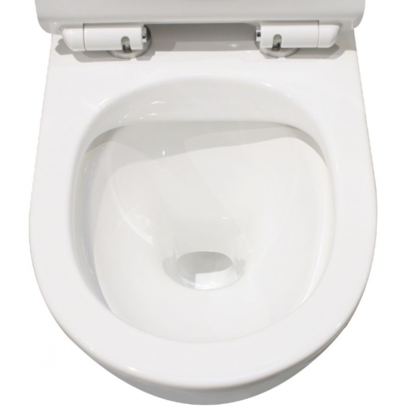 Geberit Duofix Zestaw stelaż podtynkowy do WC + miska wisząca WC LAVITA RIM+ SOFI SLIM z deską sedesową wolnoopadającą duroplast + zestaw wsporników dystansowych Kod S051 