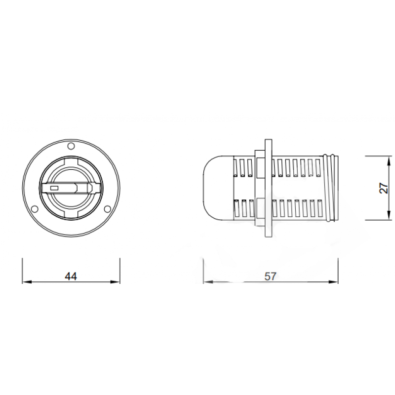 Onnline Oprawka termoplastyczna, E14-1, z kołnierzem, napięcie 250V, kolor czarny kod: F4.0104 