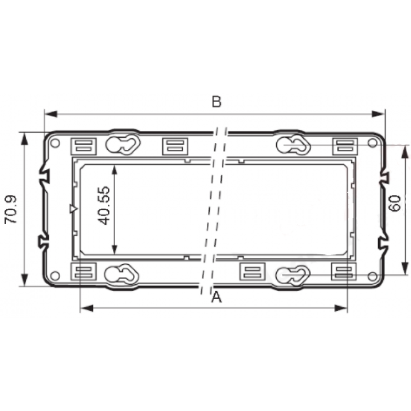 Legrand Mosaic Ramka montażowa pojedyncza, 2 moduły, kolor czarny Kod 080251 