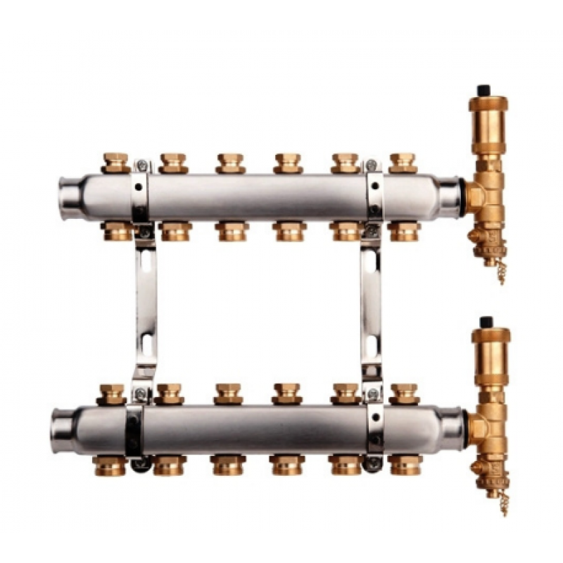 VALVEX K3-3 BASE INOX Zespół rozdzielaczy, 3 obiegi, G1-G3/4 kod 6085310