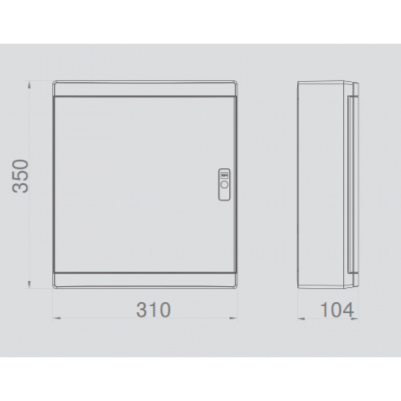 Elektro Plast Nasielsk Rozdzielnica natynkowa ELEGANT, 2x12 modułów, PE+N, 350x310x104 mm, IP40, drzwi w kolorze obudowy KOD: 2425-00 