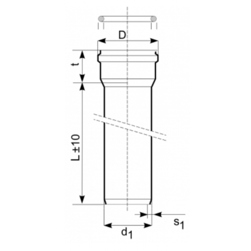 Magnaplast Rura z kielichem KGEM, 200x3,9x1000 SN2 Kod: 23050 